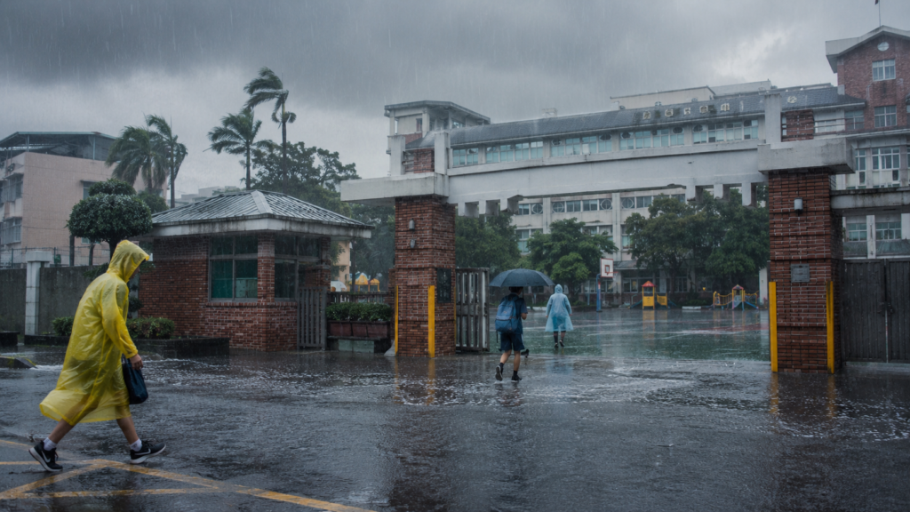 米克拉颱風外圍環流帶來豪雨 台南、高雄、屏東6/26停班停課