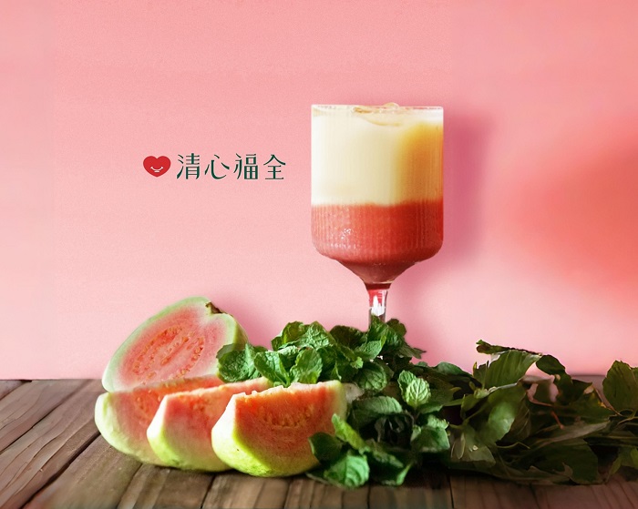 圖說：「紅心芭樂優多」將台灣味十足的紅心芭樂加入飲品中，濃郁果香與優多的酸香碰撞出迷人滋味，深受消費者喜愛。（資料來源：清心福全）
